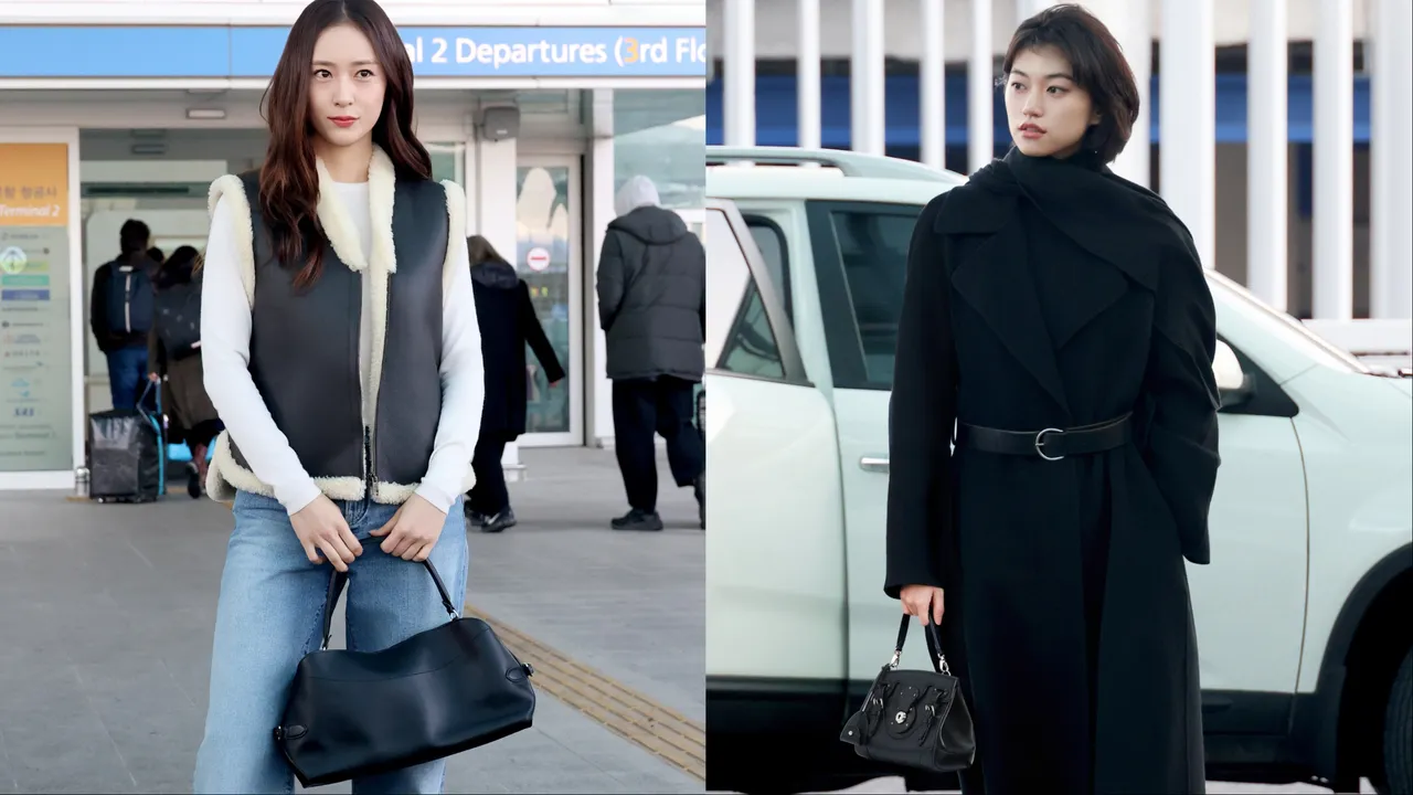韓星鄭秀晶（左）、金度延（右）雙雙啟程準備看Ralph Lauren大秀。品牌提供