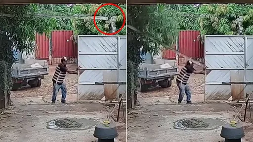 影片｜推開自家木門竟觸發「致命陷阱」　他被砸死在家門口