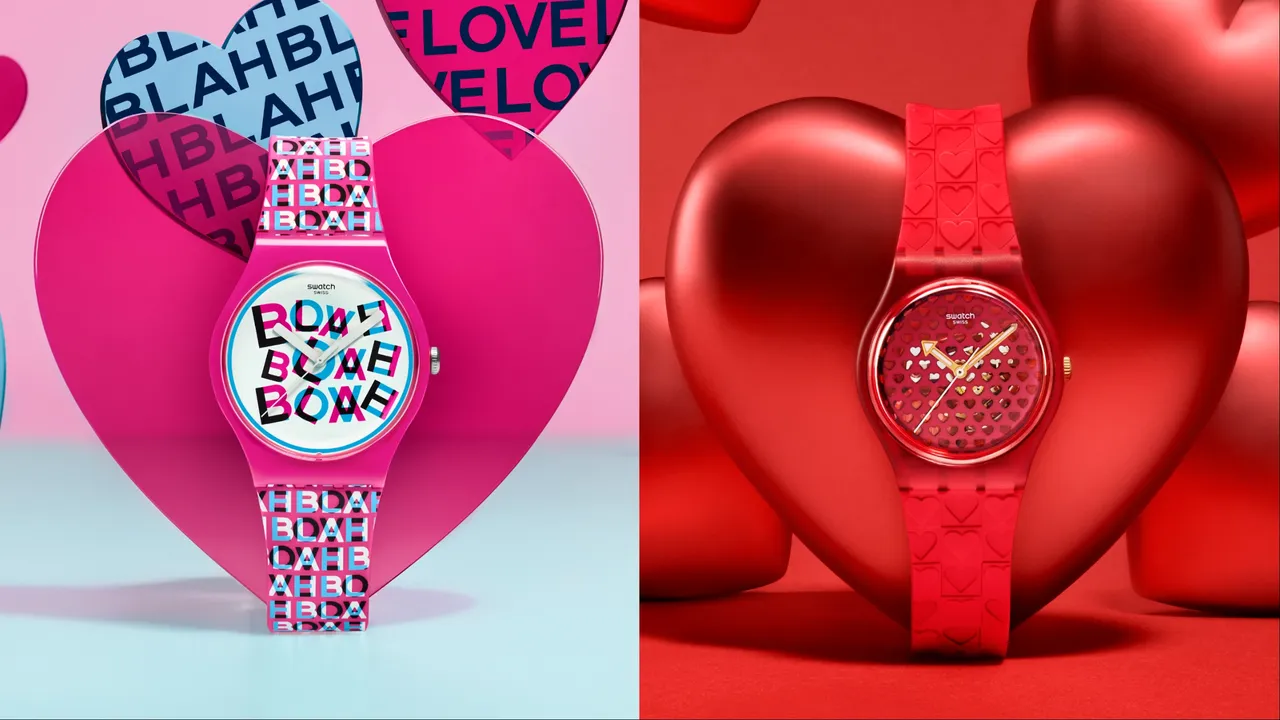 SWATCH推出2款情人節新作。品牌提供