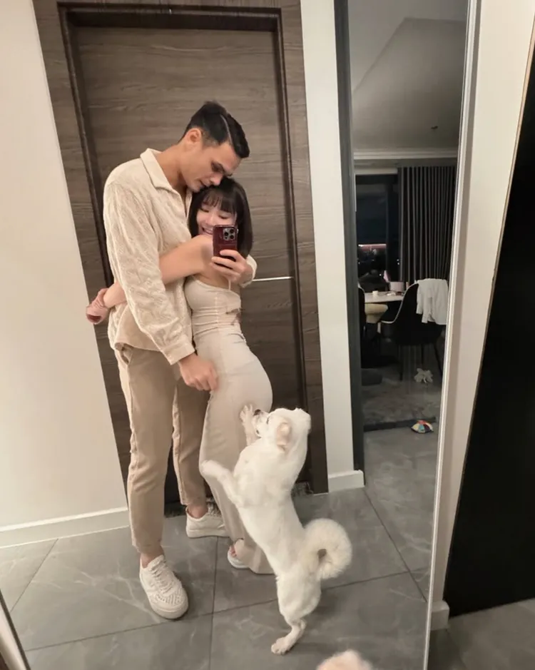 陳芳語甜摟混血男友。翻攝陳芳語IG