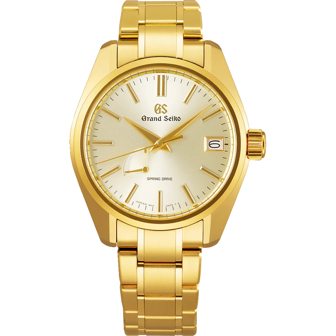Grand Seiko Heritage Collection SBGA362錶款，以18K黃金打造錶殼、鍊帶。品牌提供