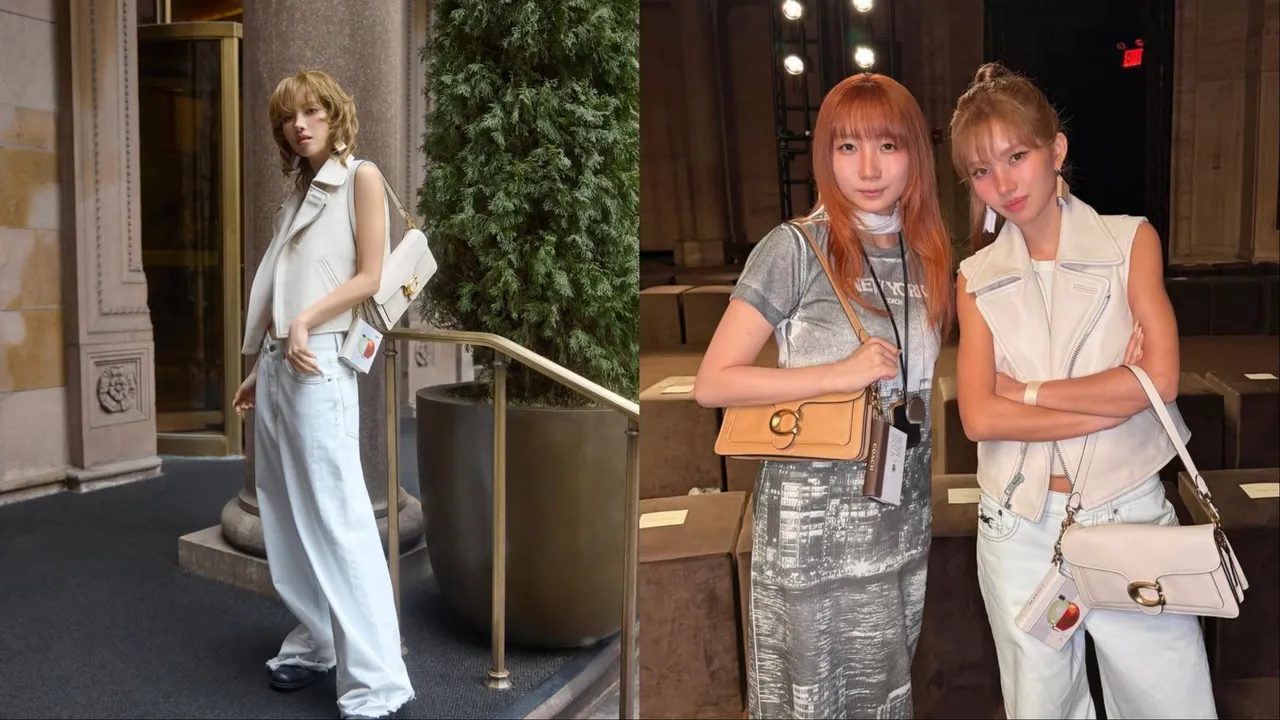 田小娟（左圖、右圖右）在COACH 2026秋冬大秀上與日本歌手幾田莉拉（右圖左）合影。翻攝田小娟IG