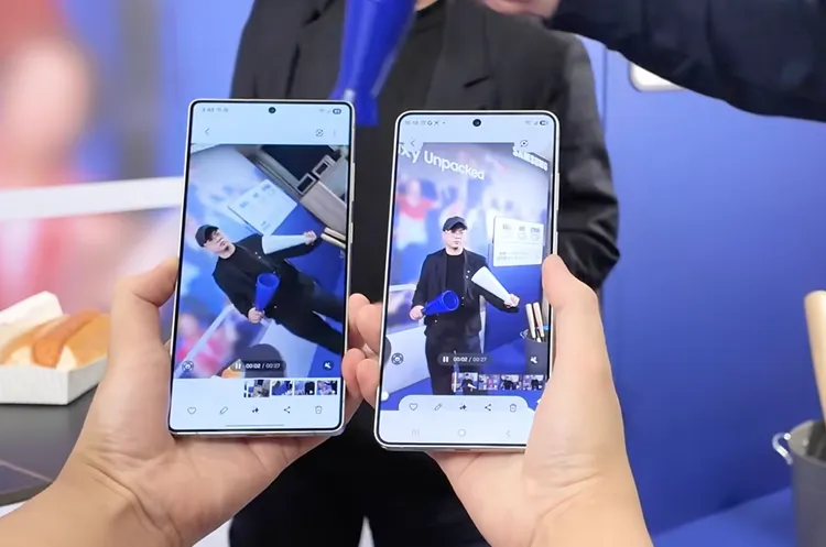 S26 Ultra（右）新增「水平鎖定」功能，即使拍攝過程中手機翻轉或角度傾斜，畫面仍能維持水平穩定，動態錄影效果更自然流暢。翻攝Kisplay頻道