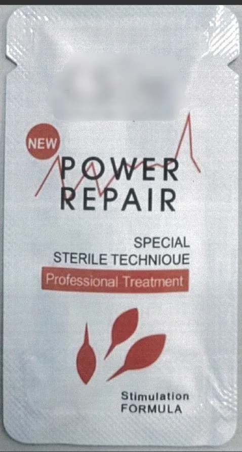 修護精華霜無中文標示，違反《化粧品衛生安全管理法》販售化粧品須辦理產品登錄及產品標示規定。衛生局提供