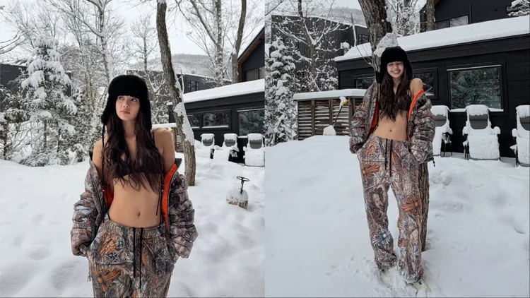 Lisa的羽絨外套其實是潮流服飾NOCTA與Nike、銀飾品牌Chrome Hearts的三方聯名。翻攝Lisa IG