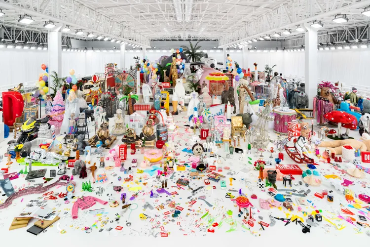 秀場堆疊著6000餘件循環再造道具，同時展示品牌自1978年創立以來的近5萬件珍稀檔案。品牌提供