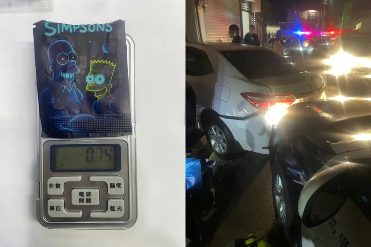 警方在吳男車上起出毒品、不明飲料，篩檢後呈現毒品陽性反應。民眾提供