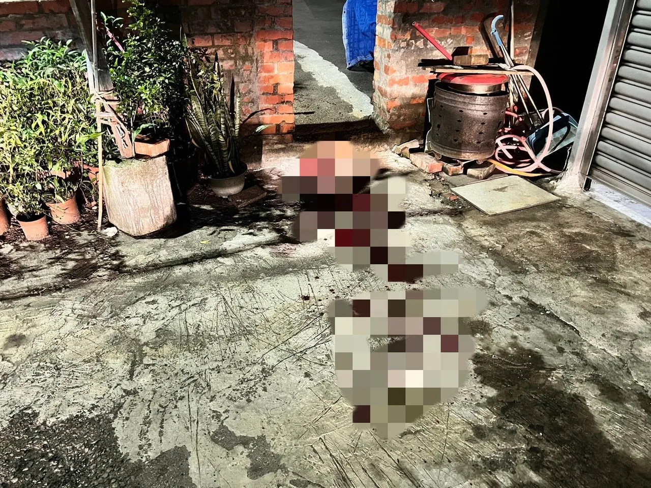 案發現場滿是血跡。資料照片