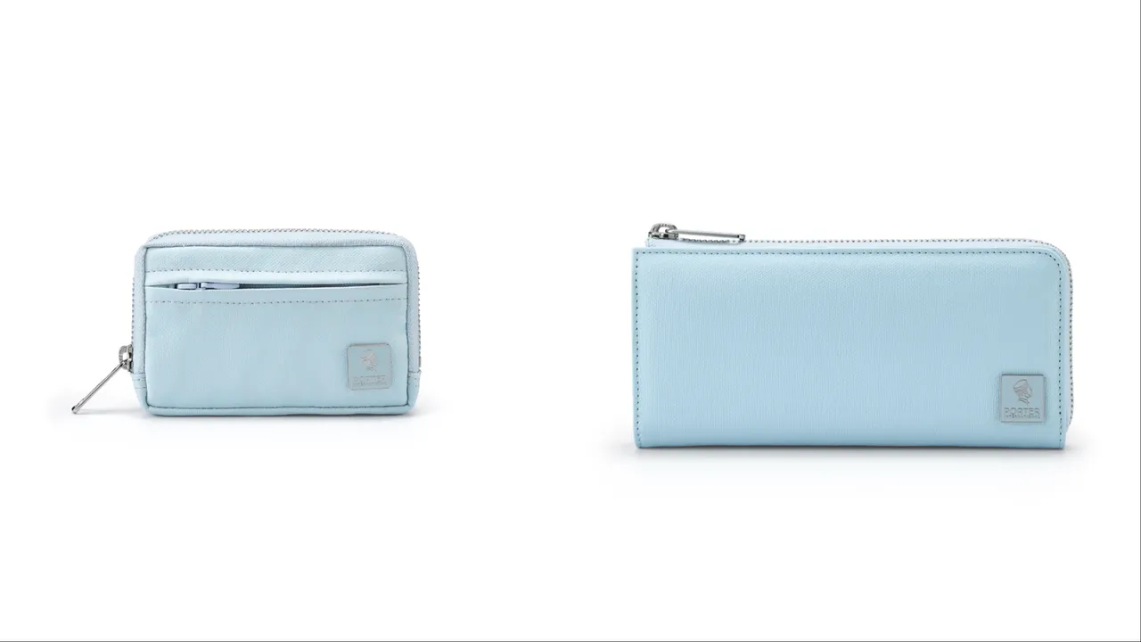 PORTER INTERNATIONAL MORI零錢包（左）1450元、MORI長夾（右）2750元。品牌提供