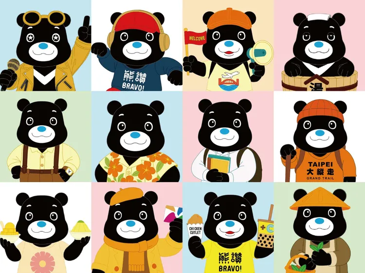 台北燈節推出「台北隊熊讚」燈組，呈現各行政區特色風貌。台北市觀傳局提供