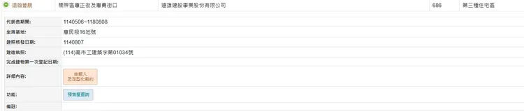 「遠雄蘴靚」已申請預售屋備查