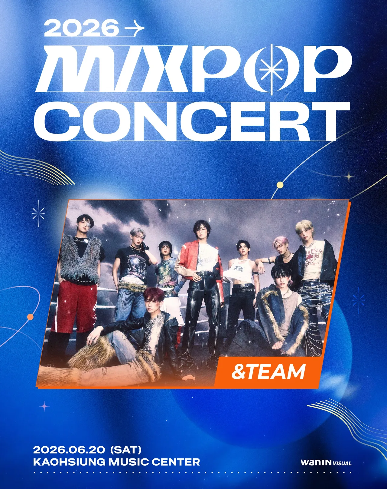 &TEAM連2年6月20日都來台，將登上高雄流行音樂中心參加拼盤演唱會MIXPOP。翻攝網銀國際IG