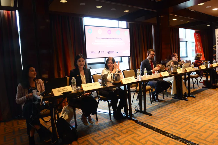 戴湘儀與各國民意代表進行交流。戴湘儀提供