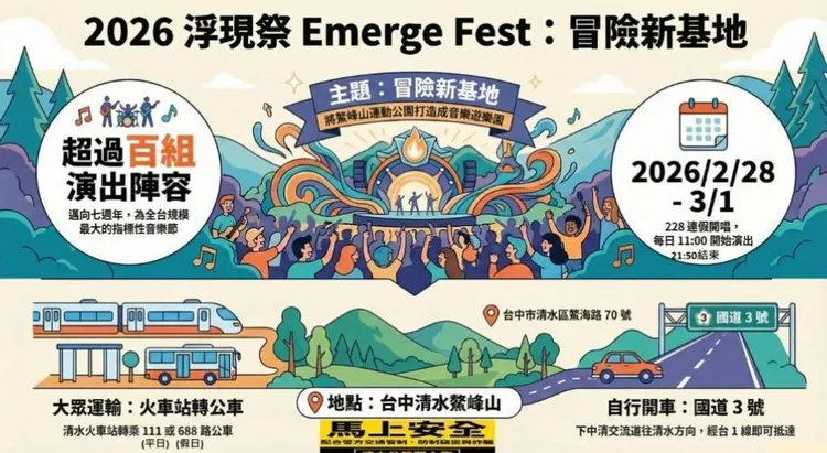 浮現祭活動資訊。市府提供