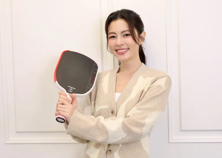 任容萱一頭栽入匹克球的世界。莊宗達攝