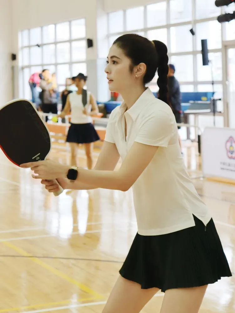 任容萱在球場上非常專注。任容萱提供