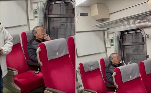 台鐵車廂內抽菸！阿伯被女乘客勸阻竟嗆「妳叫啊」　坐1站被趕下車