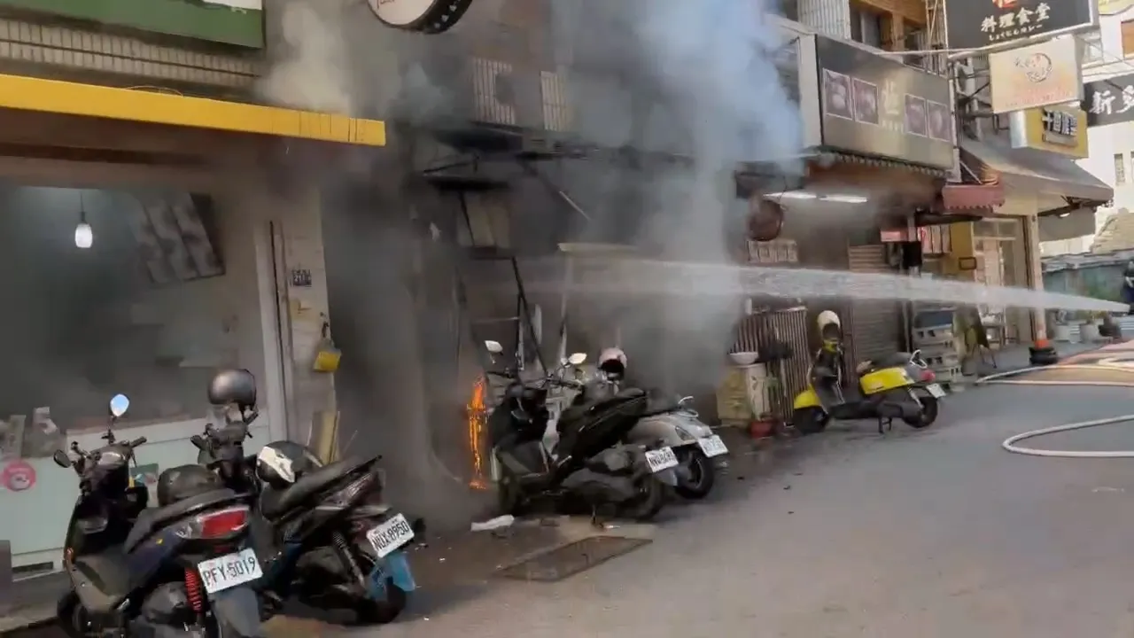 64歲男子臉部輕微受傷送醫。民眾提供