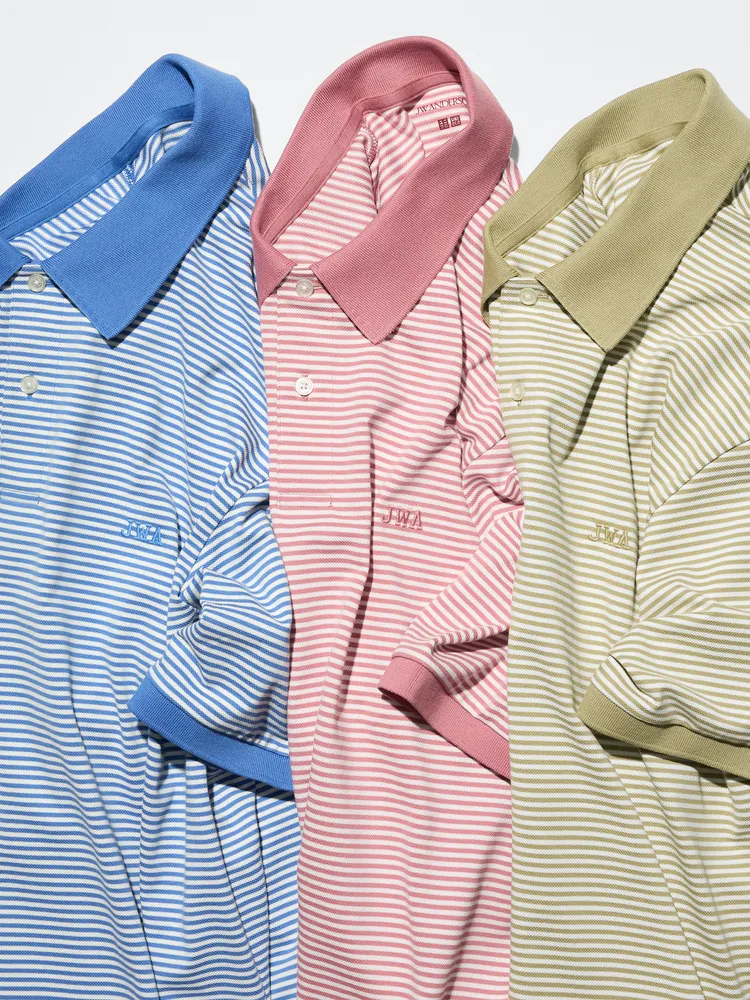 UNIQLO and JW ANDERSON DRY網眼POLO衫，各790元。品牌提供