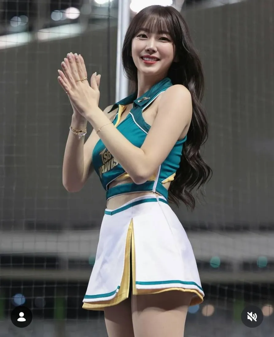 安芝儇是韓籍啦啦隊女神之一。翻攝安芝儇IG