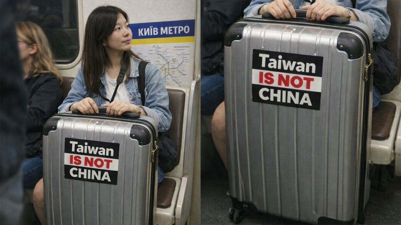 正妹遊烏克蘭拿「台灣行李箱」掀熱議 竟是AI生成