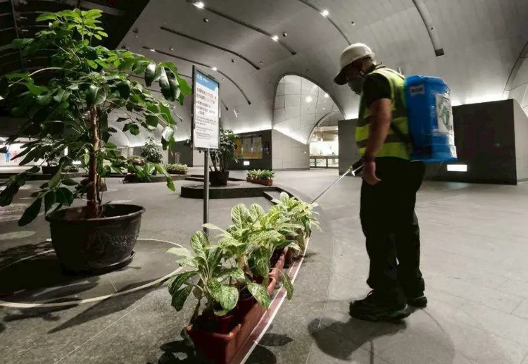 北捷全面加密場站清潔與消毒頻率。台北捷運公司提供