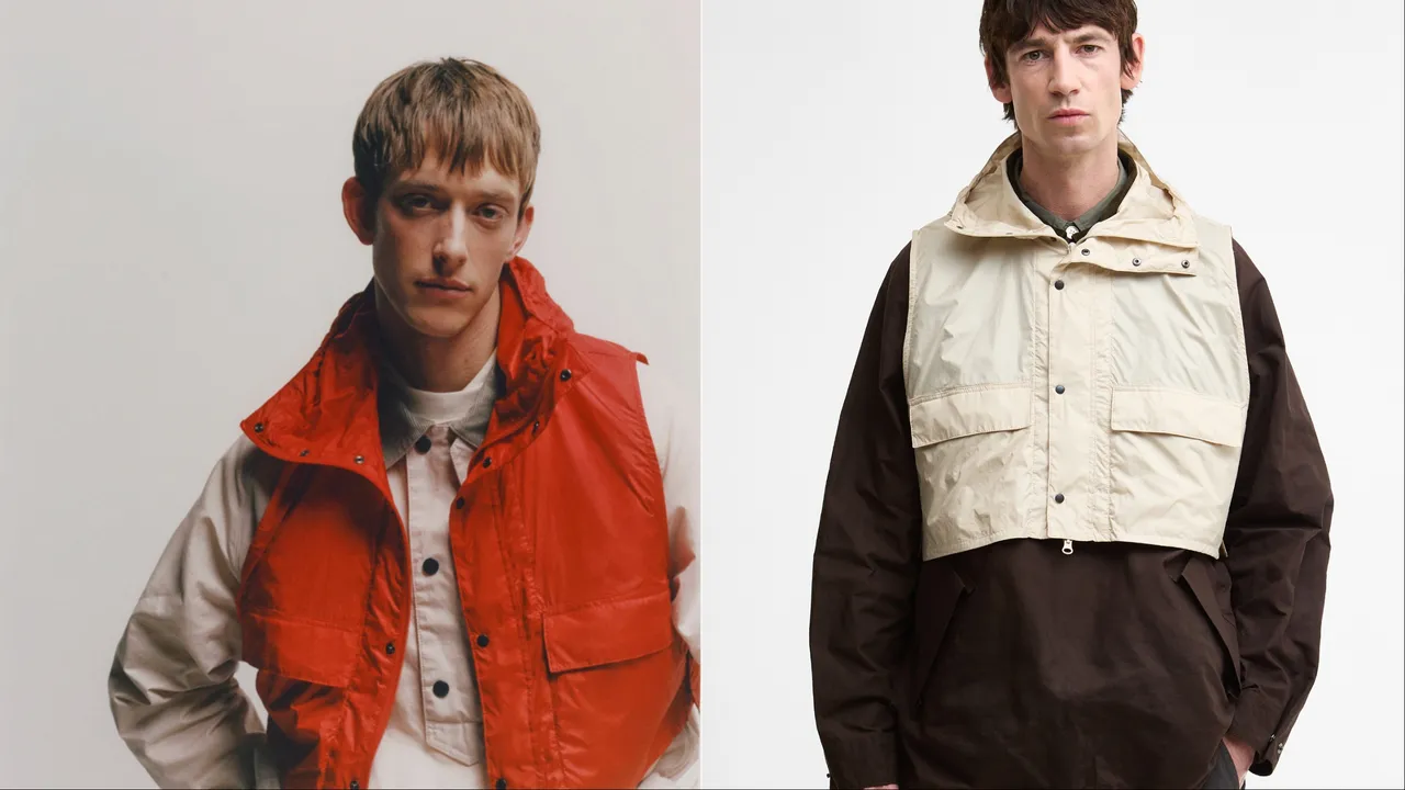 Transport罩衫休閒外套主外套採用套頭式結構與Oversized輪廓，並以短版背心疊搭出前衛層次感。品牌提供