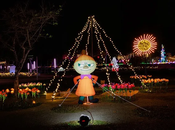 姆明家族現身中央公園。市府提供