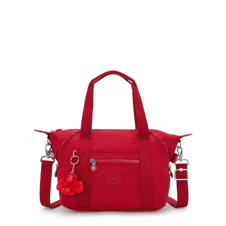 Kipling寶石紅ART MINI手提側背包，3680元。品牌提供