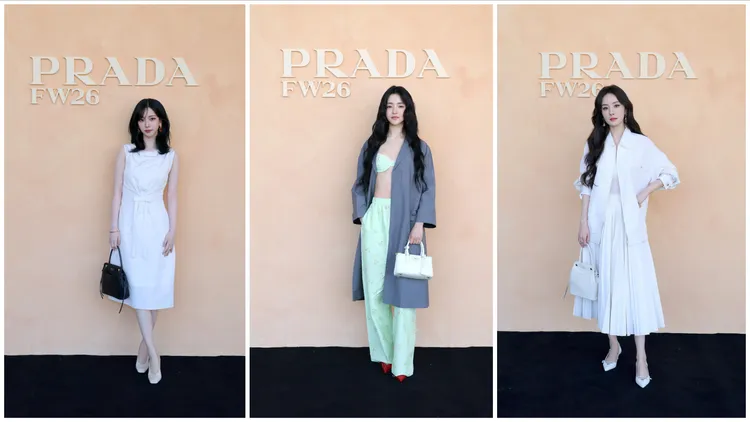 韓星Karina（左起）、金泰梨、楊冪。品牌提供