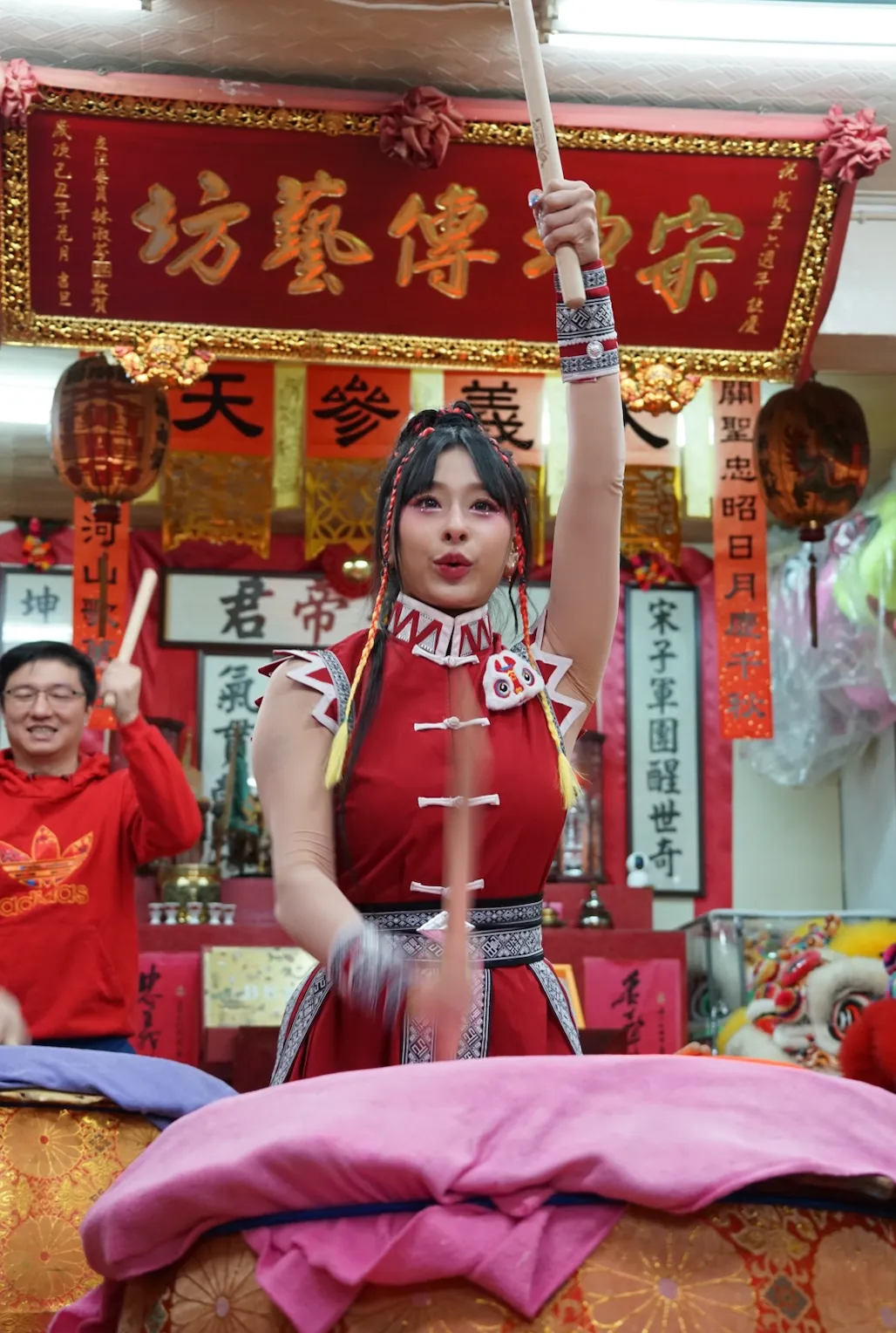 「宋坤傳藝」戰鼓老師方韻晴。邱筠媜攝