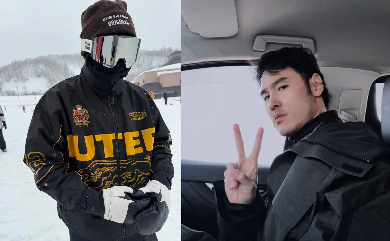 春風和阮經天去滑雪。翻攝春風threads