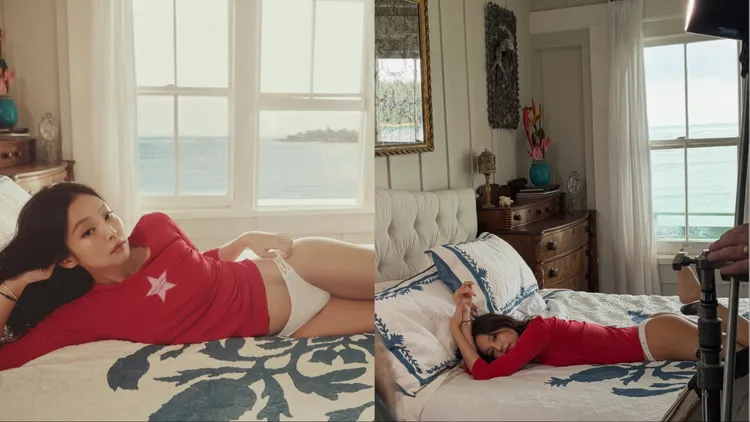 Jennie舉手投足間散發著慵懶性感魅力。翻攝Jennie IG