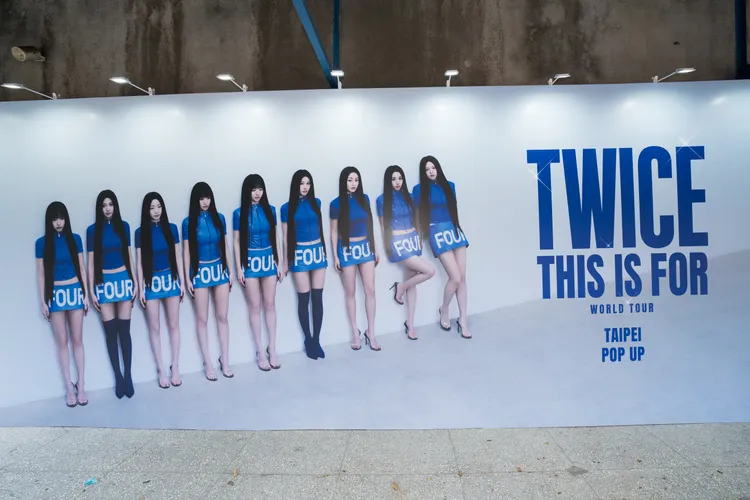 TWICE的巡演快閃店位於華山。Live Nation Taiwan提供