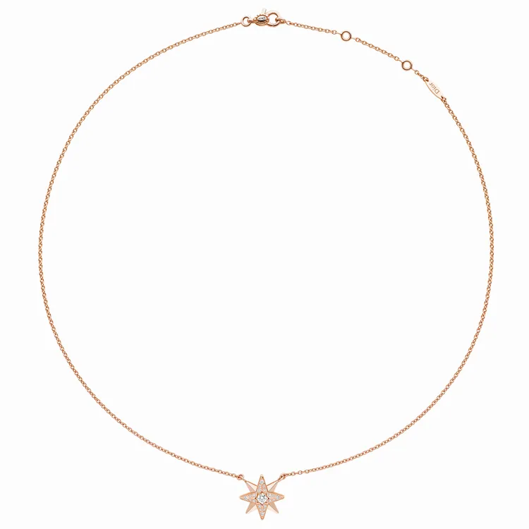 Étoile des Vents玫瑰金鑲鑽項鍊，15萬2000元。品牌提供
