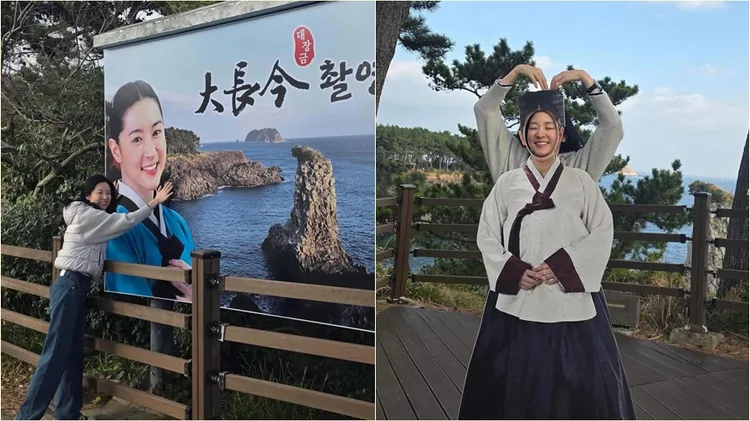 李英愛合體過去的自己。翻攝自李英愛臉書