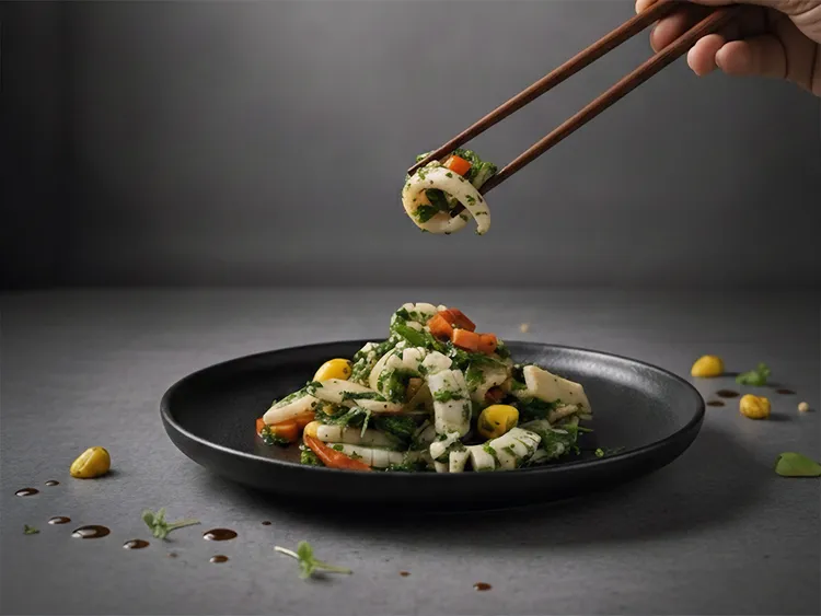 「薺菜炒目魚鮮筍」，以清爽快炒手法，呈現春季時令食材的鮮活層次。台南遠東香格里拉提供