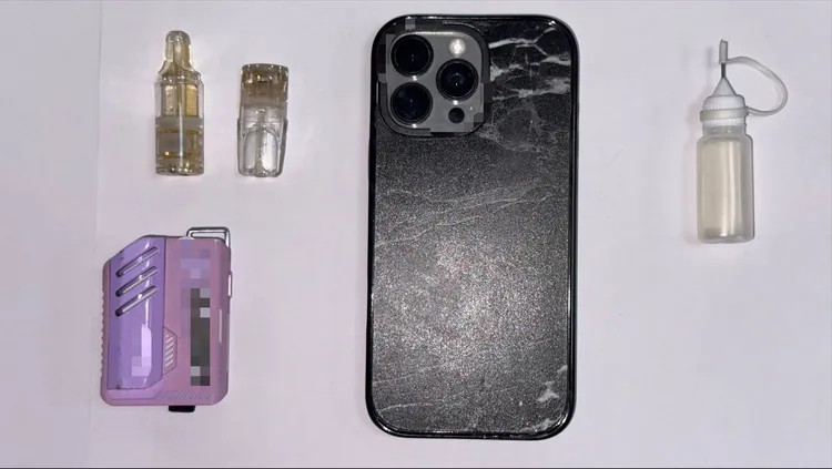 警方在林男車內查獲喪屍菸彈。翻攝照片