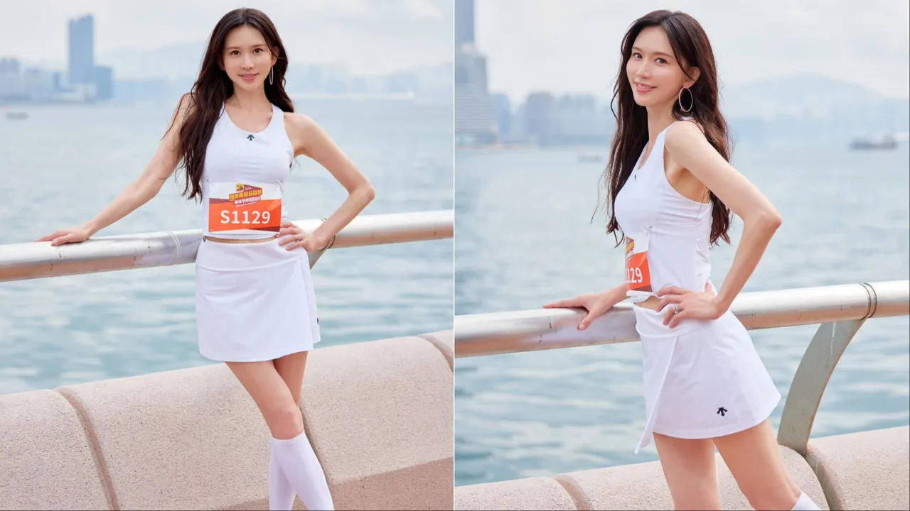 林志玲飛往香港參加馬拉松活動，凍齡體態與修長美腿相當吸睛。翻攝林志玲IG