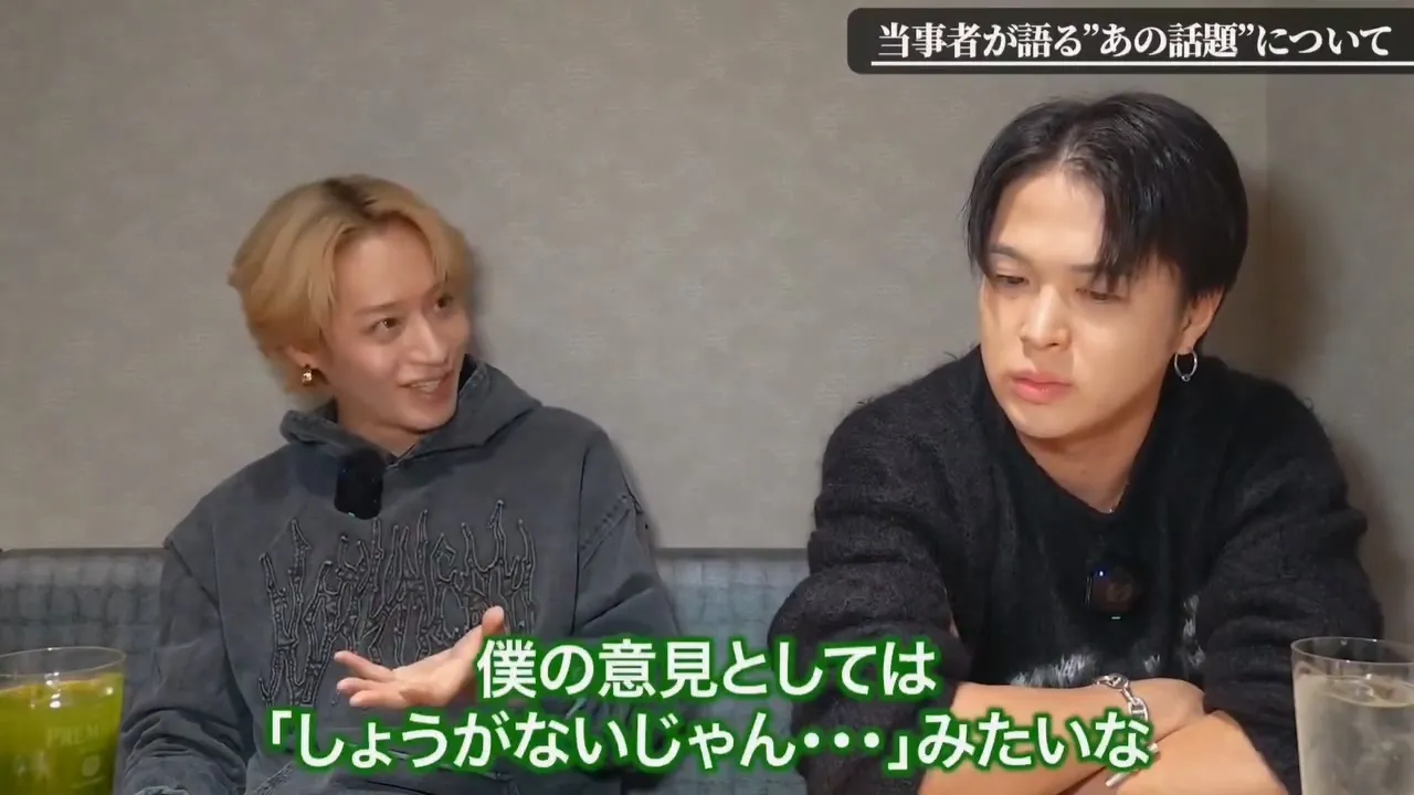 35歲的前山剛久（左）去年底到男公關店工作，本月初與店長對談的影片上架，提到神田沙也加去世的話題，一句「那也是沒辦法的事」引發炎上。翻攝YT