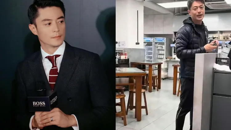 霍建華主動替學生結帳，讓他們又驚又喜。翻攝自微博