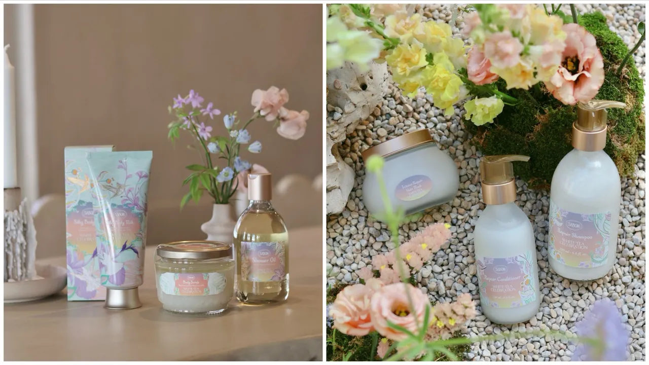 SABON在春暖花開的時刻，推出白茶春光限定版系列。品牌提供