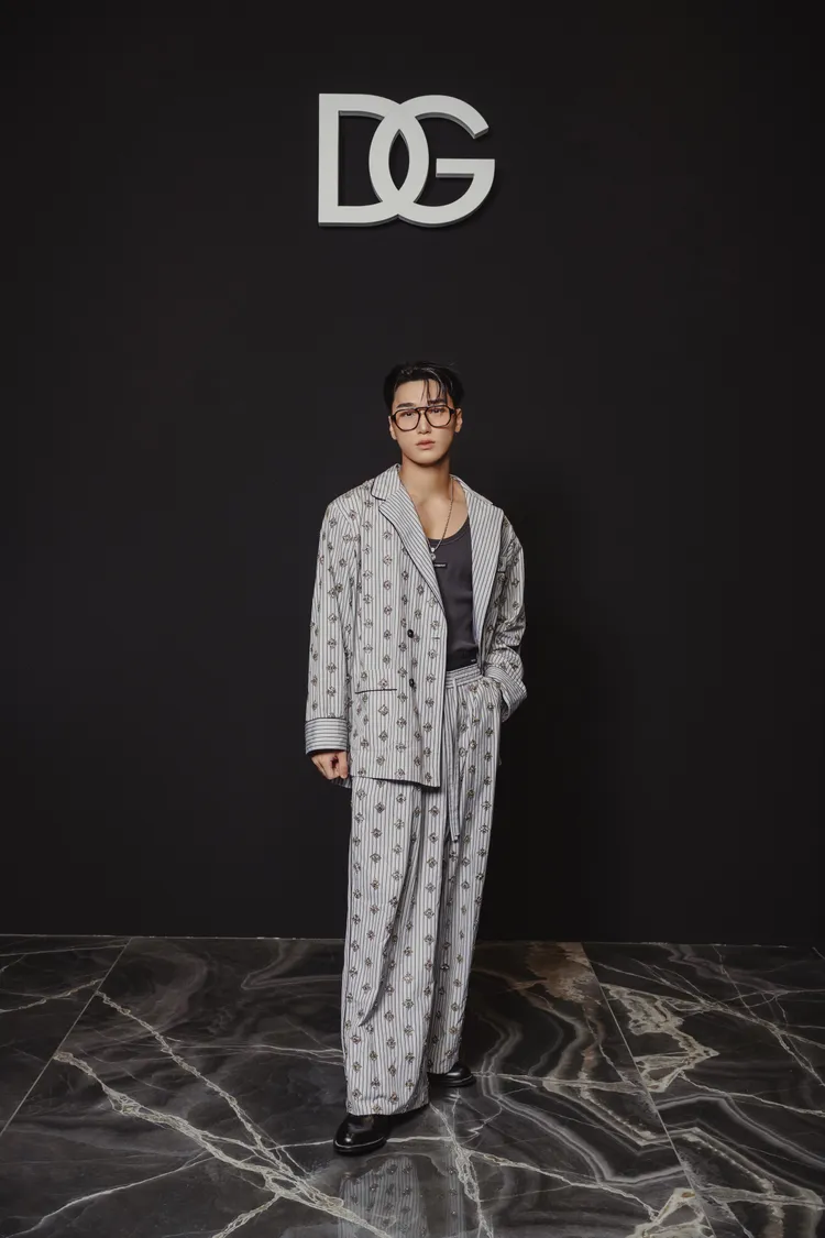 品牌大使崔傘現身Dolce&Gabbana秋冬大秀。品牌提供