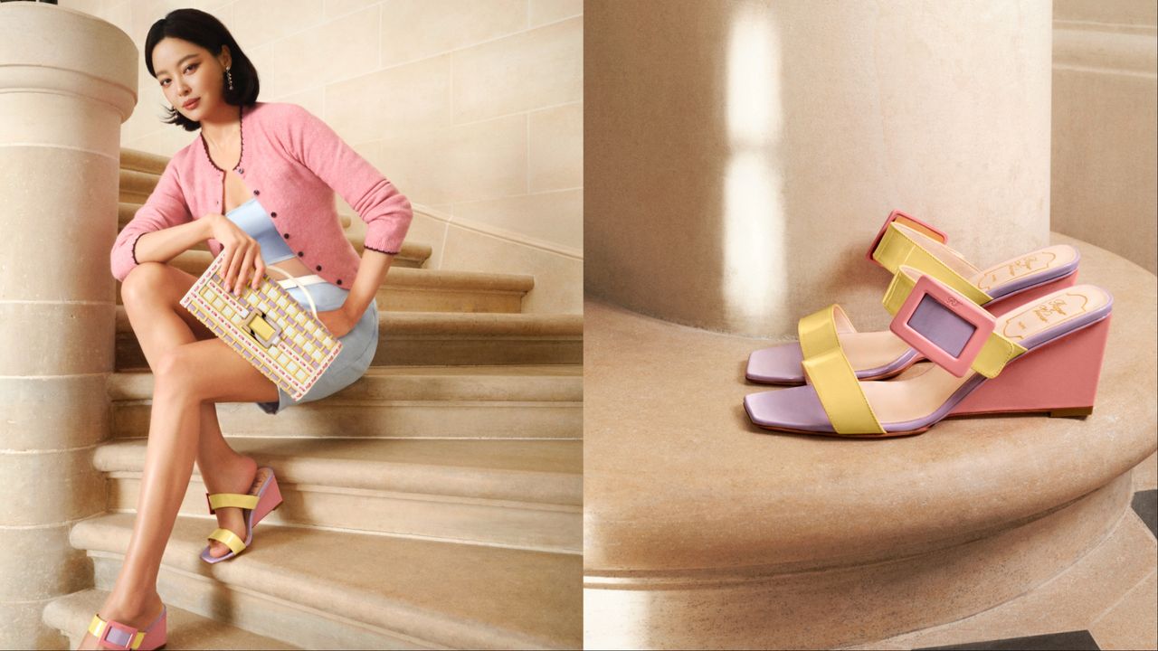 短髮辛芷蕾好俏麗!踩ROGER VIVIER糖果方扣鞋浪漫迎春日