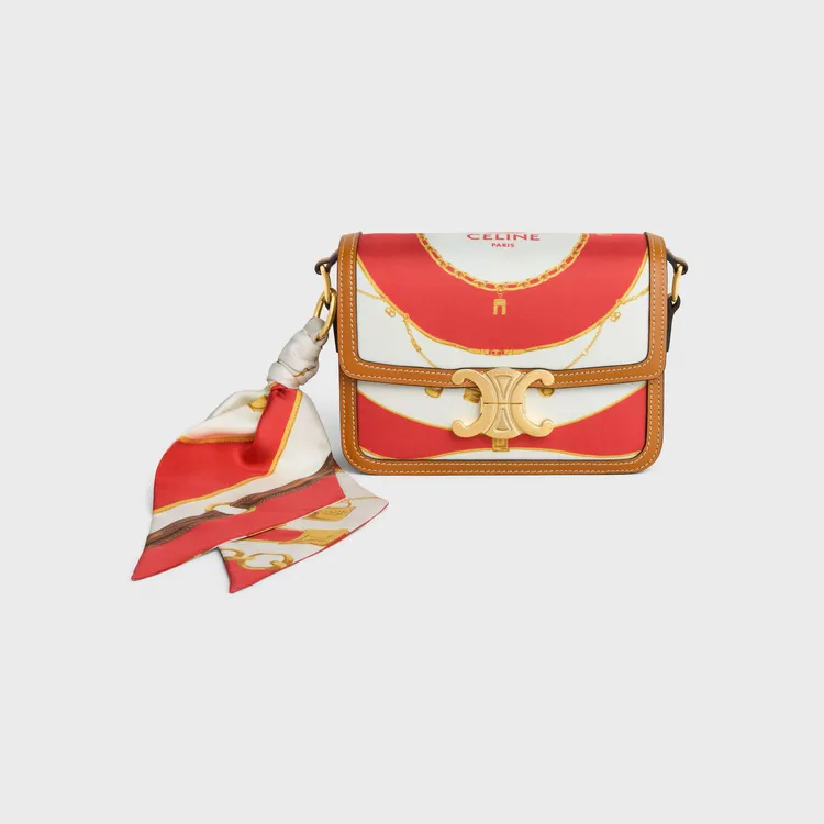 TEEN TRIOMPHE桑蠶絲及天然牛皮革手袋，15萬5000元。品牌提供