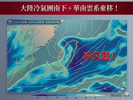 今是本週最濕冷！雨區擴大　專家：冷氣團可能再增強