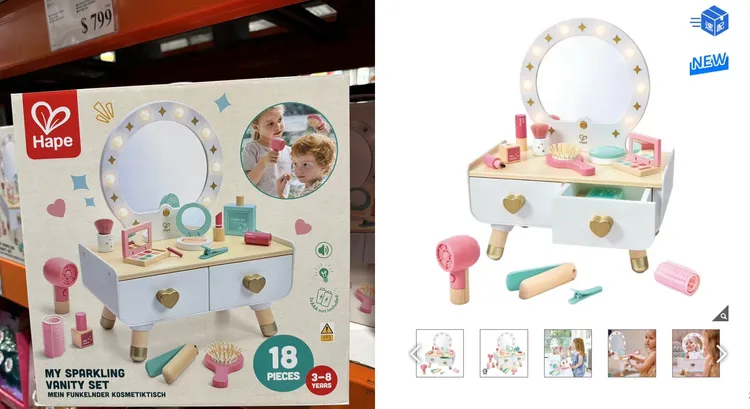 好市多「兒童玩具化妝台」引發搶購熱潮。好市多提供