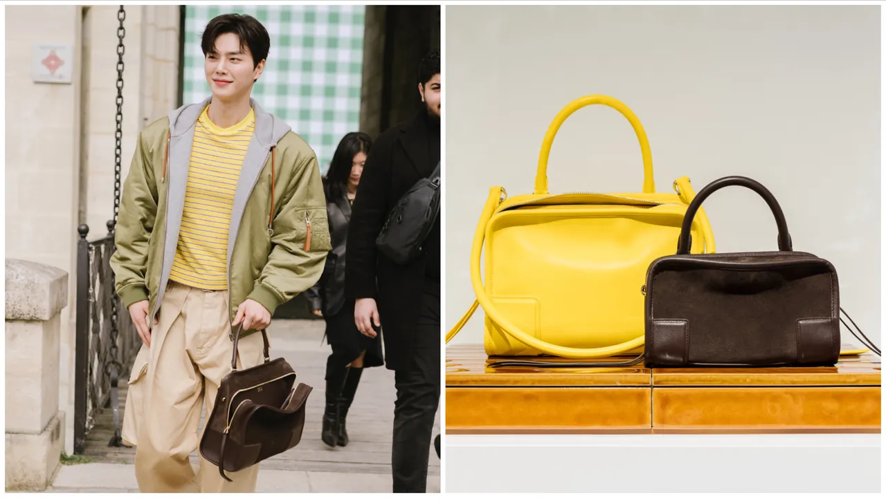 韓星宋江配搭LOEWE 2026春夏重點的Amazona 180包款。品牌提供