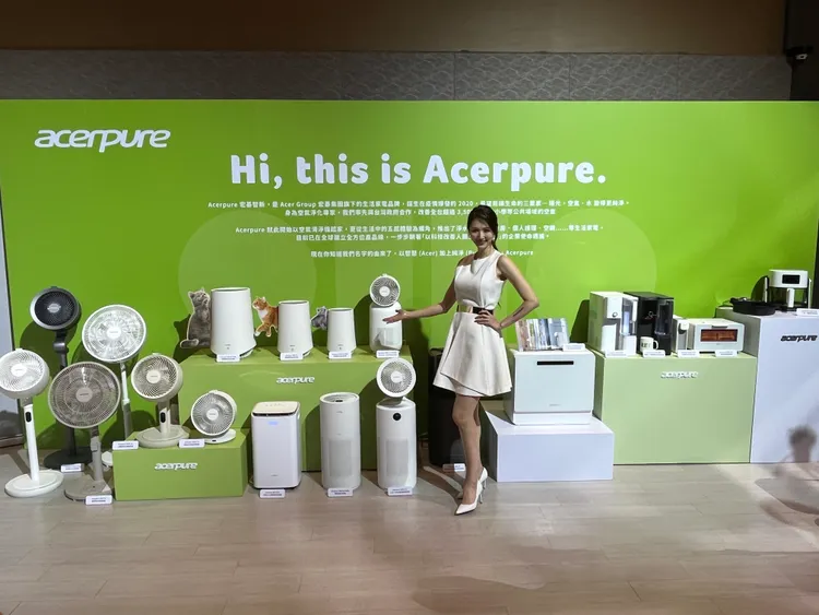 宏碁智新推出多款空氣清淨機、循環風扇等小家電，款式齊全。圖/周奕豪