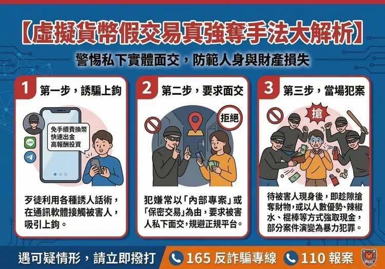 虛擬貨幣假交易真強奪手法解析。翻攝畫面